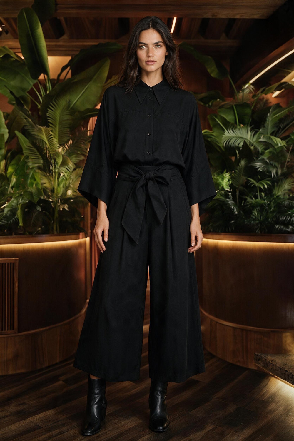 Trousers Black Olive